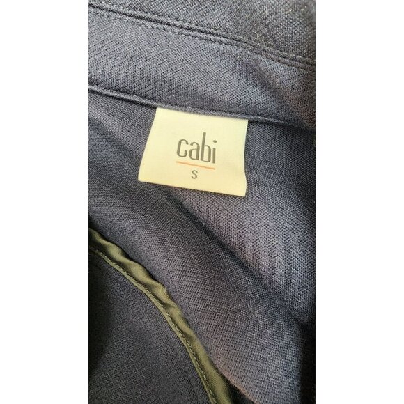 Cabi Double-Breasted Navy Military-Style Jacket With Button Accents & Black Trim - Picture 12 of 15